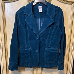 Chico's Women's Blue Corduroy Jacket